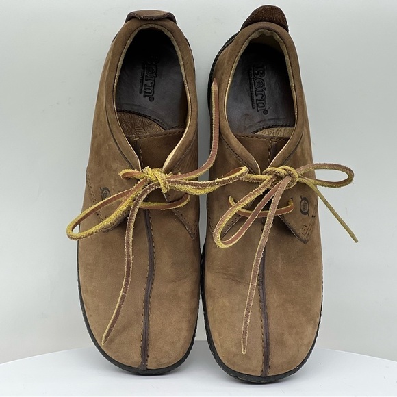 Born Oxford Sneaker Nubuck Brown Leather Gorp Western Southwestern Hippie Boho 8 - Picture 5 of 15